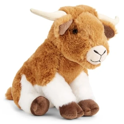 Image of Zappi Co Leonardo the Longhorn Plush Toy (22cm) Texas Soft, Cuddly, 100% Recycled Wild West Wonder