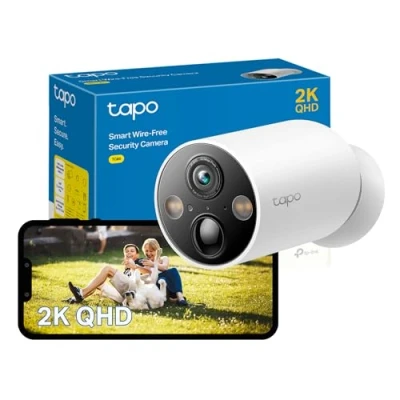 Image of Tapo 2K QHD Wi Fi Security Camera Outdoor Wireless, Wire Free Battery Operated Camera, AI Detection, IP66 Weatherproof,300 Day Life, Night Vision,Works with Alexa &amp; Google Home (TC85)