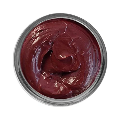 Image of Famaco 50ml Red Granata Leather Deluxe Cream Polish for Boot and Shoe with Application Sponge Long Lasting Shine Protector Kit Boots Shoes