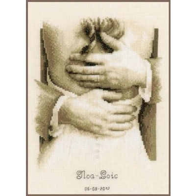 Image of Vervaco Wedding Record: Newlyweds, Polyester Cotton, Assorted, 40 x 2 20 cm