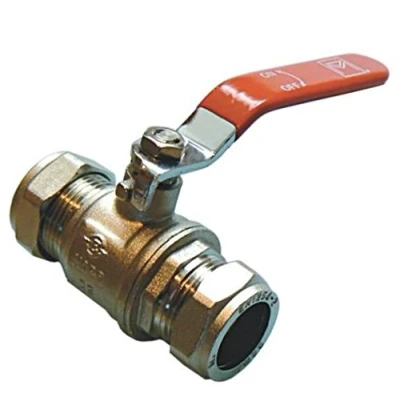 Image of 42mm Lever Ball Valve Red Handle