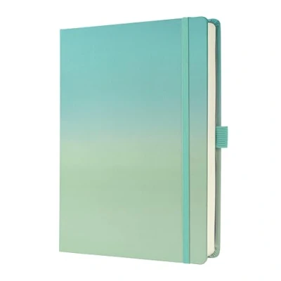 Image of SIGEL JB102 Jolie Notebook, Gradient Sea, Dotted (dot Grid), 120 GSM, 17 x 22 cm, hardcover, 200 Pages, Turquoise, Mint Green