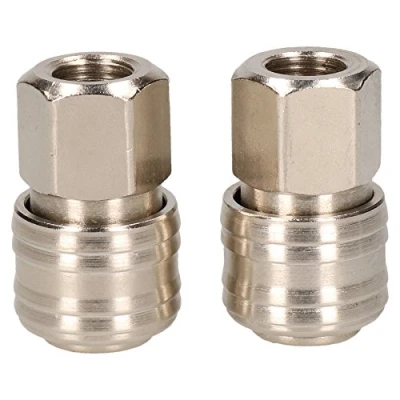 Image of Euro Air Line Hose Connector Fitting Female Quick Release 1/4 inch BSP 2pk