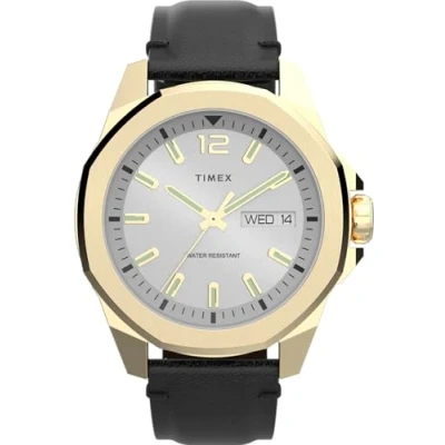 Image of Timex Men Analog Quartz Watch with Leather Strap TW2W43200VQ
