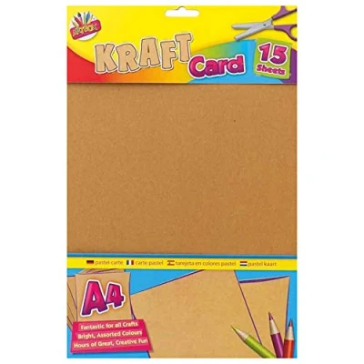 Image of 15 Sheets A4 Kraft Cards