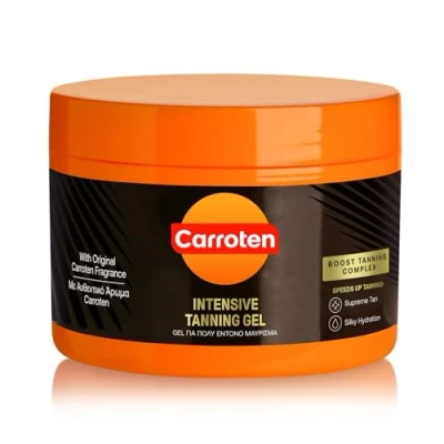 Image of Carroten Intensive Tanning Gel 150 ml Tan Accelerator with Coconut Oil and Vitamin A &amp; E Sunbed Sunscreen without SPF