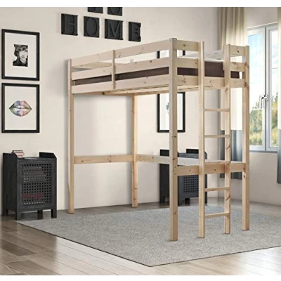 Image of STRICTLY BEDS&amp;BUNKS Memphis High Sleeper Loft Bunk Bed, 4ft 6 Double