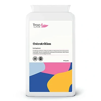 Image of Osteotrition Bone Support Supplement 90 Capsules Helps Maintain Density and Connective Tissues Includes Calcium , Magnesium Vitamin K2 D3 More UK Made