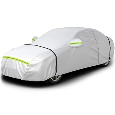 Image of Favoto Car Cover Full Garage Tarpaulin Dustproof Waterproof for 435 470 cm Saloon 465 x 170 150 2.75 kg Silver