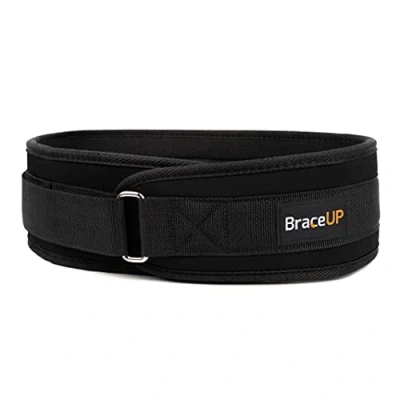 Image of BraceUP Weight Lifting Belt for Men and Women 4 inch Weightlifting Workout Belt, Powerlifting, Bodybuilding, Gym Training, Back Support (S)