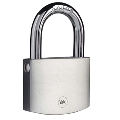 Image of Yale Y120B/70/141/1 70 mm Messing Vorhängeschloss mit Chrom Finish Lock, Chrome, 70mm