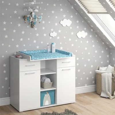 Image of Vicco Changing dresser Leonie, White, 113 x 100 cm