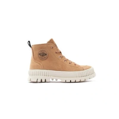 Image of Palladium PALLASHOCK ZIP WARM women&#039;s Mid Boots in Beige