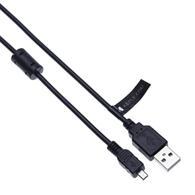 Image of Keple UC E6 USB Data Sync &amp; Photo Image Transfer Cable Lead Compatible with Panasonic Lumix DMC TZ Series: TZ20 TZ22 TZ3 TZ35 TZ37 2.0 A Male To Mini B 8 pin 1.5m