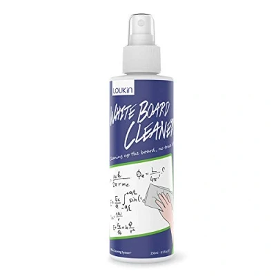 Image of loukin Non Toxic Whiteboard Cleaner, 8.5oz Dry Erase Board Low Odor Cleaning Spray, Removes Stubborn Marks from Whiteboards