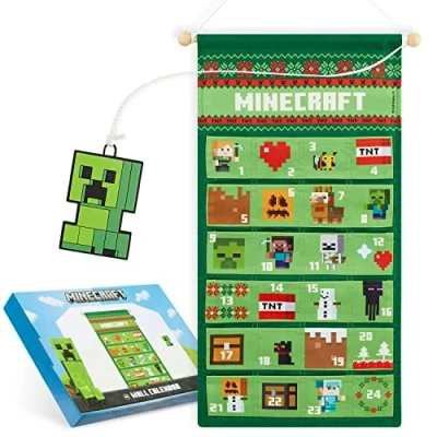 Image of Minecraft Advent Calendar 2022, Countdown for Kids (Green Hanging Wall)