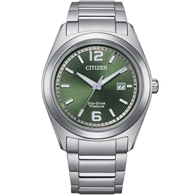 Image of Citizen Men&#039;s Analogue Eco Drive Watch with Titanium Strap AW1641 81X