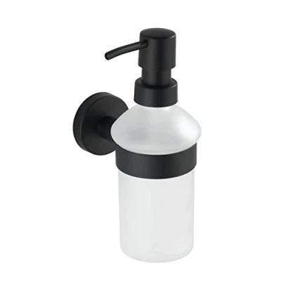Image of WENKO Bosio Soap, Liquid Dispenser 0.2 L, Stainless steel, matt, 7 x 18 11 cm