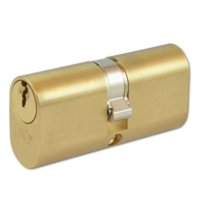 Image of UNION 2X6 Oval Double Cylinder 65mm 32.5/32.5 (27.5/10/27.5) Polished Lacquered Brass