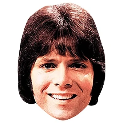 Image of Cliff Richard (1970s) Celebrity Mask, Flat Card Face, Fancy Dress Mask