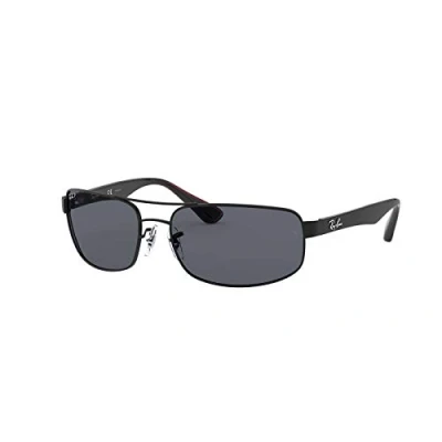 Image of Ray Ban Man RB3445 006/P2 Sunglasses Metal Black Grey Squared Polarized