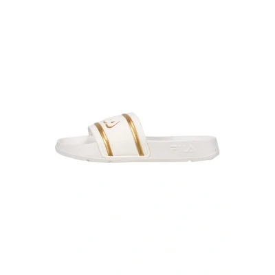 Image of FILA Women&#039;s Morro Bay Logo Slipper wmn Loafer, White Gold, 3.5 UK