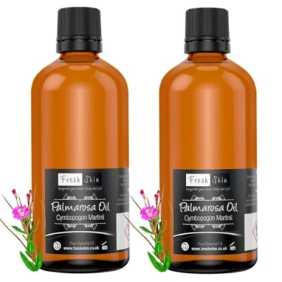 Image of Freshskin Beauty LTD Palmarosa Essential Oil 200ml (2 x 100ml) 100% Pure &amp; Natural Oils