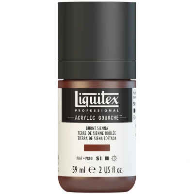 Image of Liquitex Gouache Professional SNNA, Acrylic, Burnt Sienna, 59 ml (Pack of 1)