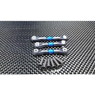 Image of Tamiya TT 02 Upgrade Parts Aluminium Steering Tie Rod 1 Set Blue