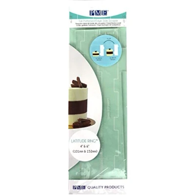 Image of PME Patterned Edge Side Scraper for Cake Decorating Fault Line 10 inches