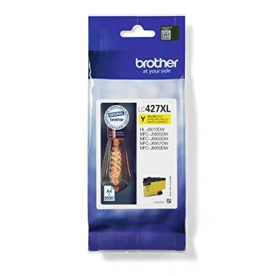 Image of BROTHER LC 427XLY Inkjet Cartridge, Yellow, Single Pack, High Yield, Includes 1 x Genuine Supplies
