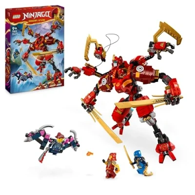 Image of LEGO NINJAGO Kai’s Ninja Climber Mech Toy Set, Buildable Action Figure for 9 Plus Year Old Boys, Girls &amp; Kids with 4 Character Minifigures Incl Kai Independent Play, Birthday Gift Idea 71812