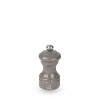 Image of PEUGEOT Bistro 10 cm Salt Mill Classic Grind System Made with PEFC Certified Wood Lifetime Guaranteed Mechanism in France Bistrorama Taupe Colour
