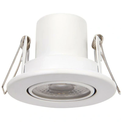 Image of Saxby Shieldeco 500 CCT Tiltable Light 5W Recessed Downlight Matt White Paint