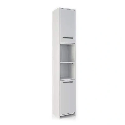 Image of Vicco Bathroom cabinet Kiko, White, 30 x 190 cm