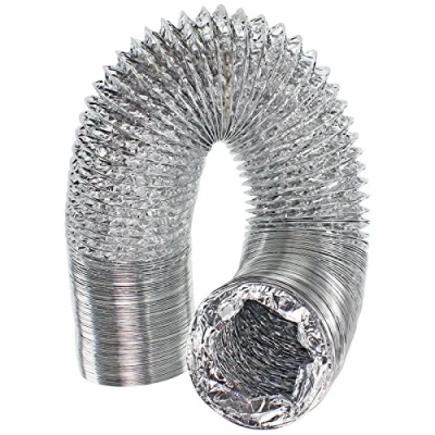 Image of SPARES2GO 5m Aluminium Flexible Vent Hose Exhaust Pipe for Indesit Tumble Dryer (4&quot; / 100mm Diameter)