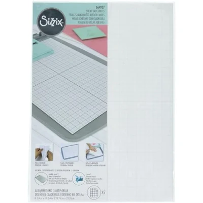 Image of Sizzix Accessory Sticky Grid Sheets 8 1/4&quot; x 11 5/8&quot; 5PK 664927 Chapter 3 2022