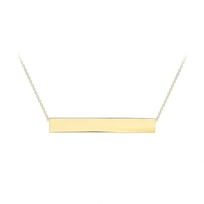 Image of Carissima Gold Women&#039;s 9ct Yellow 35mm x 5mm Horizontal Bar Adjustable Necklace 41cm/16&#039; 43cm/17&#039;