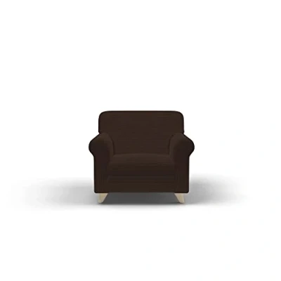 Image of Italian Bed Linen LESLIE Elastic and Extendable Sofa Cover, Brown 1 Seater
