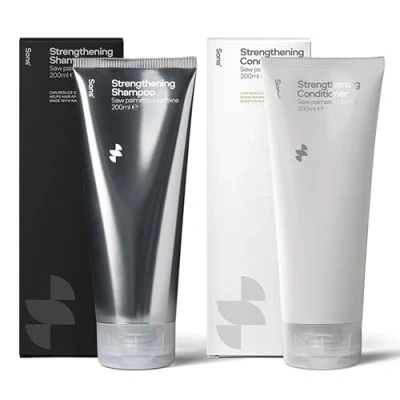 Image of Sons Strengthening Shampoo &amp; Conditioner For Men DHT Blocking Formula Hair Growth Promotes Strong Thick Regrowth Contains Saw Palmetto Treatment Loss Thinning 1 Month Supply