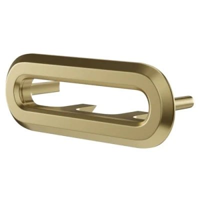 Image of Wholesale Domestic Colore Oval Brushed Brass Basin Overflow Insert