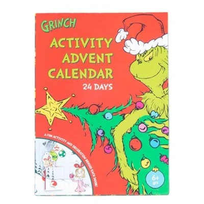Image of The Grinch Advent Calendar. Includes 24 Doors, Activities &amp; Christmas Decorations. Officially Licensed Merchandise from Fizz Creations