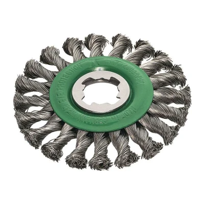 Image of Lessmann X Lock Knot Stainless Steel Wheel Brush 125mm Non Spark