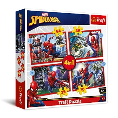 Image of 4 in 1 Puzzle Spiderman (Children&#039;s Puzzle)