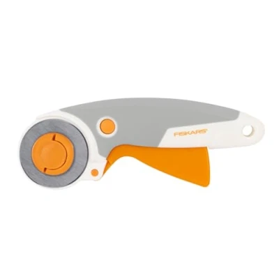Image of Fiskars Trigger Rotary Cutter, With Blade, 45 mm, For Right and Left handed Users, Orange/White/Grey, 1003910