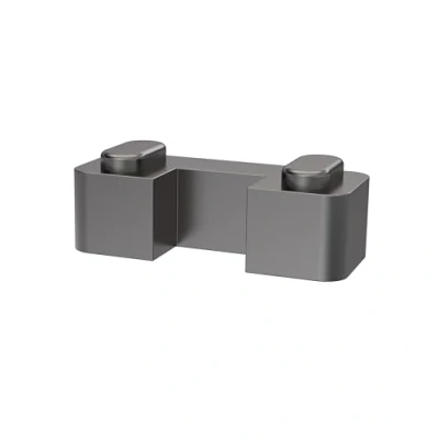 Image of Contemporary Wetroom Accessories Screen Support Foot Brushed Pewter
