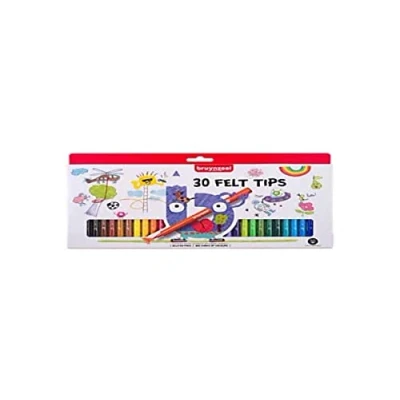 Image of Bruynzeel Kids Felt Tip Colour Pens 30 Piece Set