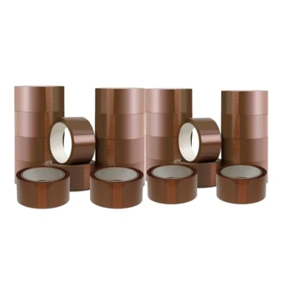 Image of Packaging Tape, Brown Low Noise Tape 48mm x 66mm, Heavy Duty For Box Packaging, Strong and Secure Moving House, Sticky (BROWN, 24 ROLLS)