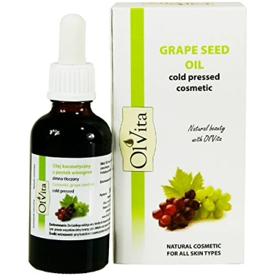Image of Grape Seed Oil, Raw, Cosmetic, Cold Pressed, Unrefined, Ol&#039;Vita 50 ml