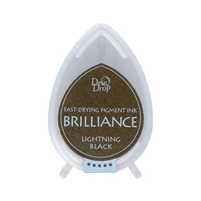 Image of Tsukineko Brilliance Dew Drop Ink Pads Lightening Black